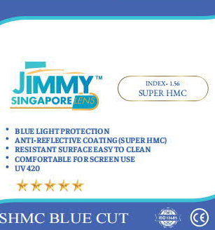 Mặt trước bao bì gốc 1.56 SHMC Blue Cut