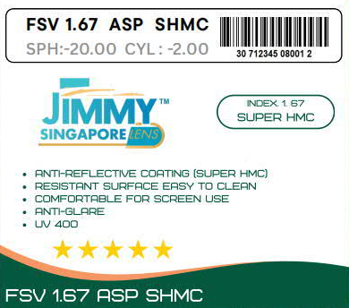 Mặt trước bao bì gốc 1.67 ASP SHMC